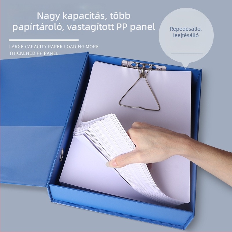 PVC A4-es irattartó doboz vezetői és pártépítési információkhoz – összecsukható tároló logóval, Creation márka, modellek 800/808/801/803/807/900