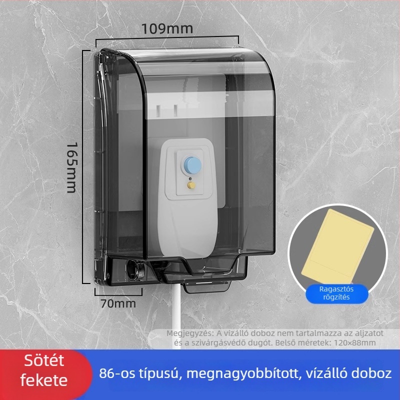 Type 86 Fürdőszoba: ragasztott védőkészülék megszakító ellen szivárgás és fröcsöklés, vízmelegítő védőfedél, megemelt és vízálló aljzatfedél-készlet