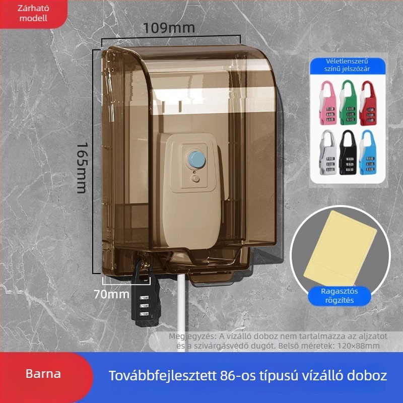 Type 86 Fürdőszoba: ragasztott védőkészülék megszakító ellen szivárgás és fröcsöklés, vízmelegítő védőfedél, megemelt és vízálló aljzatfedél-készlet