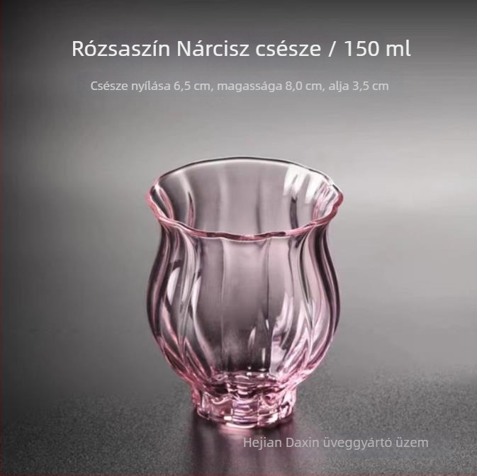 Szung-dinasztia stílusú üveg teáskanna, zöld tea készítéséhez, hőálló
