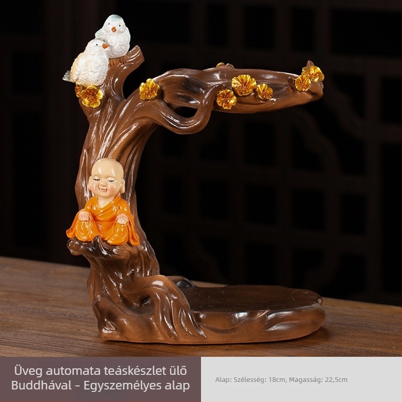Teáskészlet 2024: üveg mágneses teáskészlet, teakeverő eszköz, teáscsészék és tálca, tea-víz elválasztó rendszer, hordozható kung fu teáskészlet