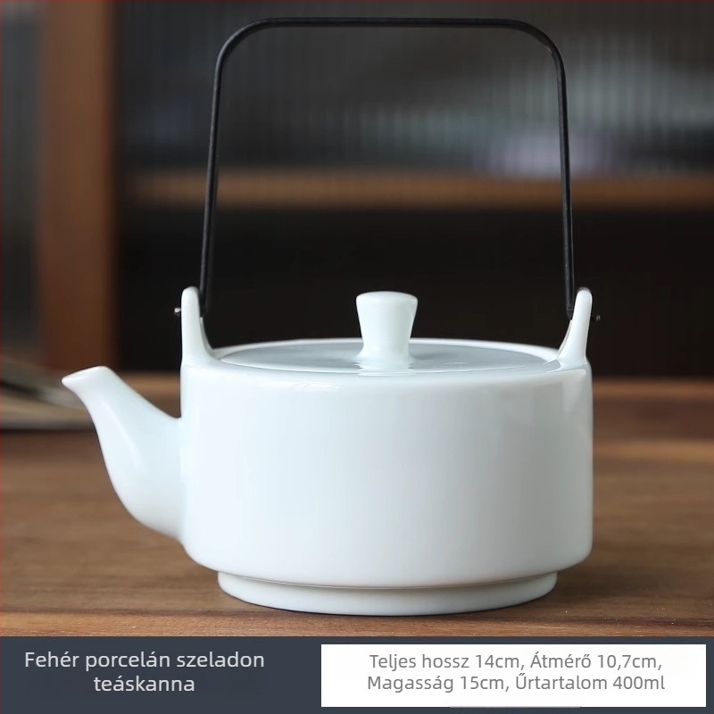 Új kínai stílusú minimalist kerámia teáskanna szűrővel, Kung Fu teáskészlet, kiváló minőségű otthoni teáskanna