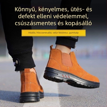 Férfi védőcipők hegesztőknek — nyáron légáteresztő, acélorrú, ütés- és átszúrásálló, csúszásmentes, kopásálló, könnyű, szagtalan