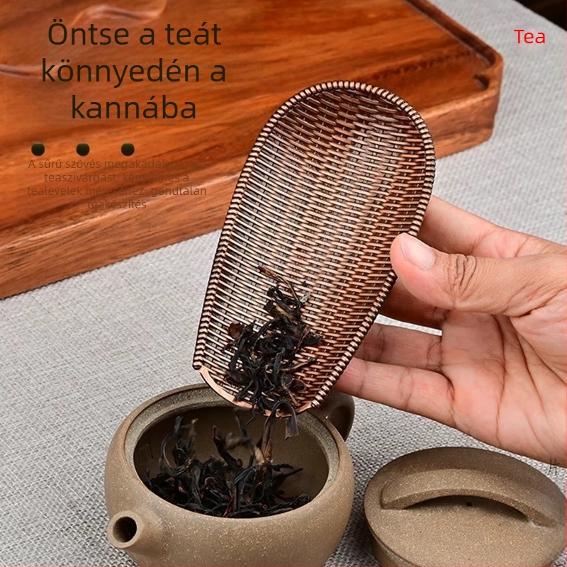304 rozsdamentes acélból készült tea kiegészítők készlet, retro stílus: teáskanál és egyéb tea eszközök
