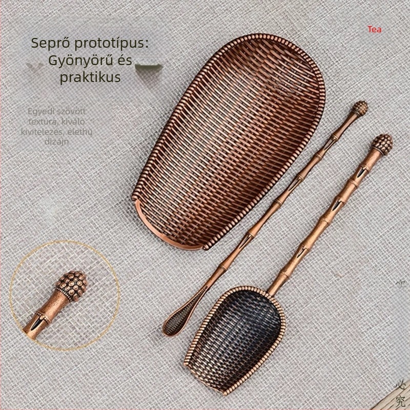 304 rozsdamentes acélból készült tea kiegészítők készlet, retro stílus: teáskanál és egyéb tea eszközök