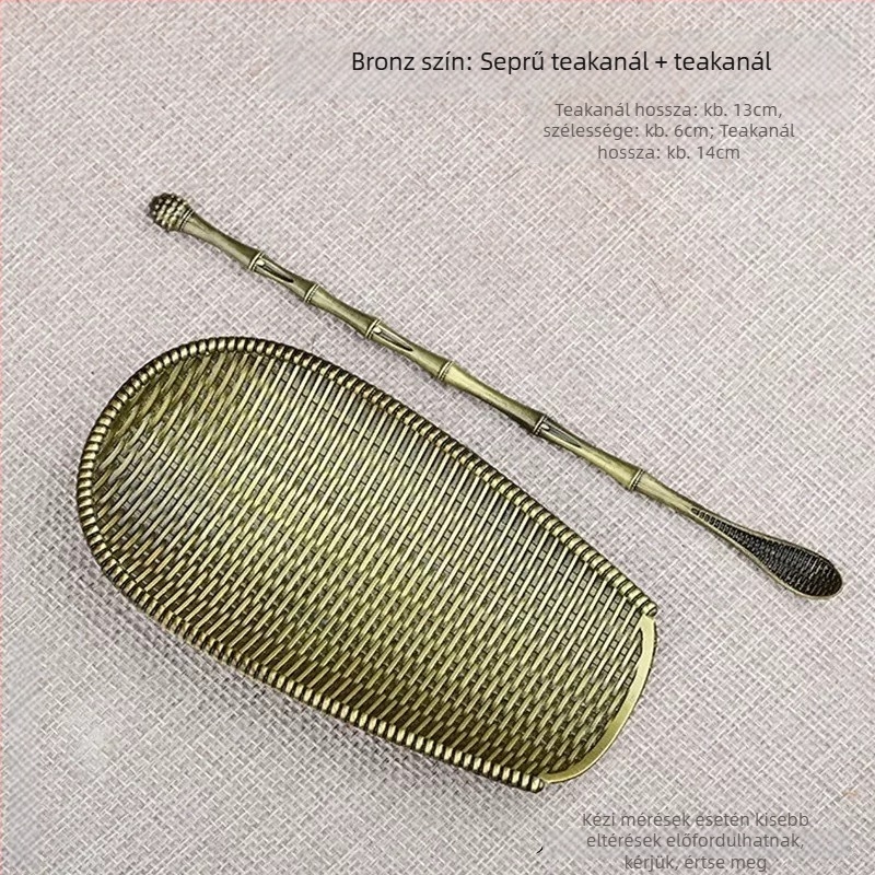 304 rozsdamentes acélból készült tea kiegészítők készlet, retro stílus: teáskanál és egyéb tea eszközök