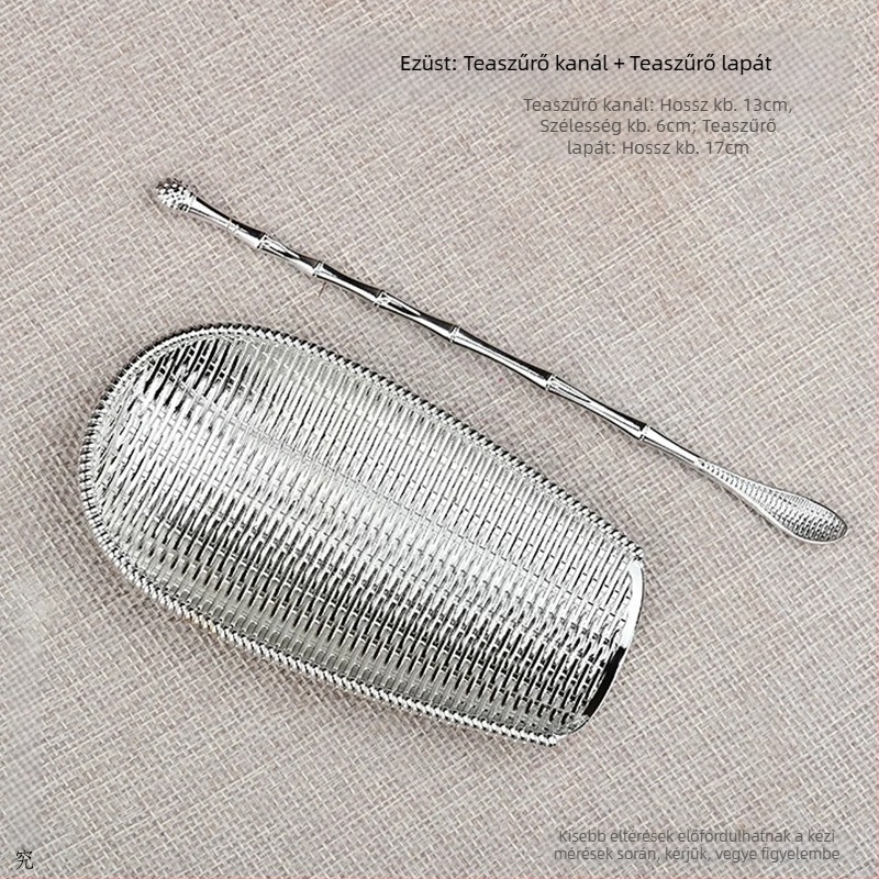 304 rozsdamentes acélból készült tea kiegészítők készlet, retro stílus: teáskanál és egyéb tea eszközök