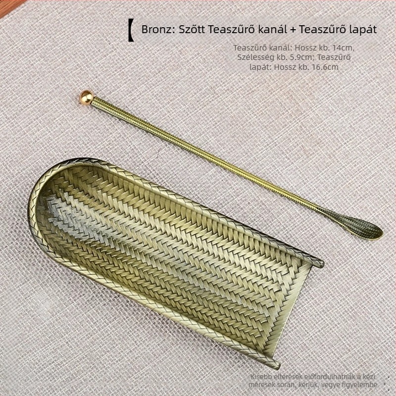 304 rozsdamentes acélból készült tea kiegészítők készlet, retro stílus: teáskanál és egyéb tea eszközök