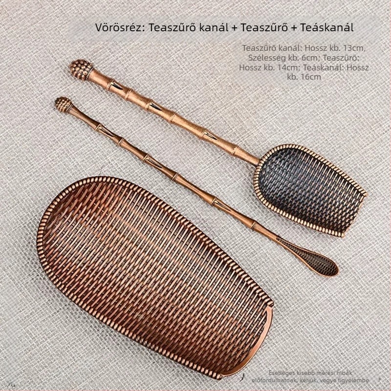 304 rozsdamentes acélból készült tea kiegészítők készlet, retro stílus: teáskanál és egyéb tea eszközök