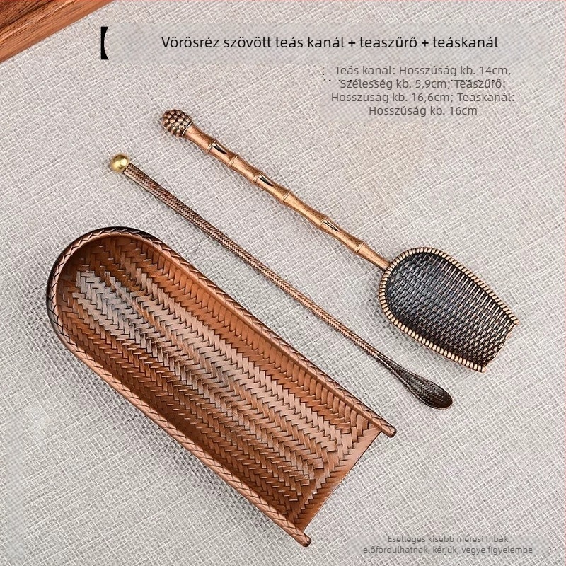304 rozsdamentes acélból készült tea kiegészítők készlet, retro stílus: teáskanál és egyéb tea eszközök