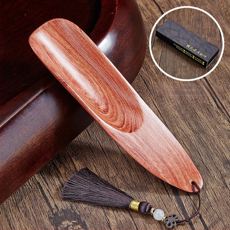 Függő teáskanál Ebony Walnut tömörfából, teaceremónia kiegészítőkkel