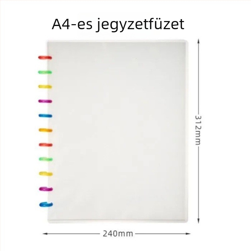 Átlátszó A4-es méretű 11 lyukas iratrendező, certifikátok és dokumentumok számára, leválasztható gyűjtemény, gomba ihletésű dizájn