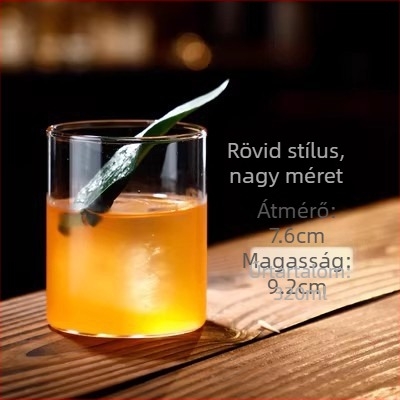 Egyenes falú üvegpohár vízhez, négyszögletes koktélpohár, Long Island Iced Tea pohár, japán stílusú vékony egyenes Collins pohár, whisky pohár