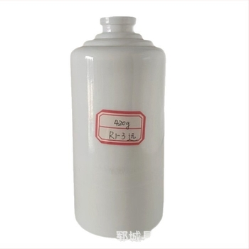 Moutai formájú üvegből készült borosüveg, tejfehér, széles nyak, 500 ml, selyem száj és fognyílás dizájn