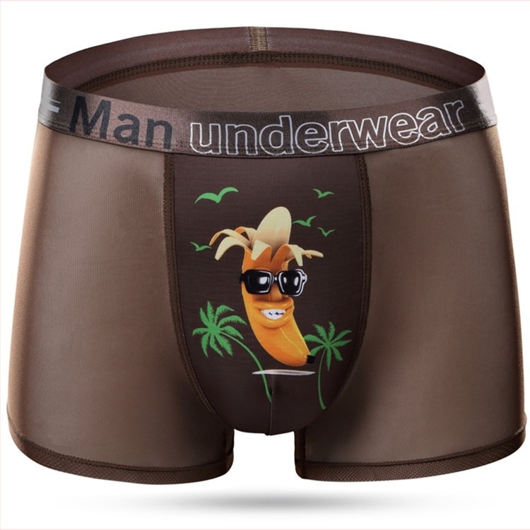 Férfi mesh légáteresztő boxeralsó skorpió mintával, ultra vékony.