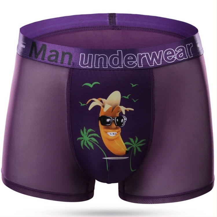 Férfi mesh légáteresztő boxeralsó skorpió mintával, ultra vékony.