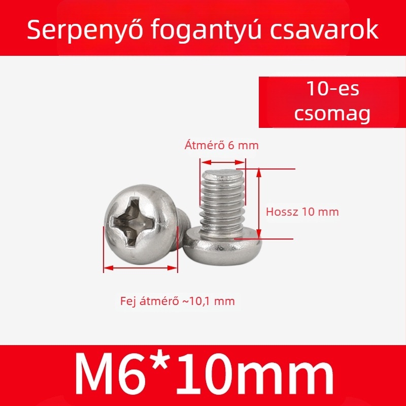 304 rozsdamentes acél wok fogócímek és edényfogó anyák, csúszásmentes fogócsavarok, M4/M5/M6×8 mm