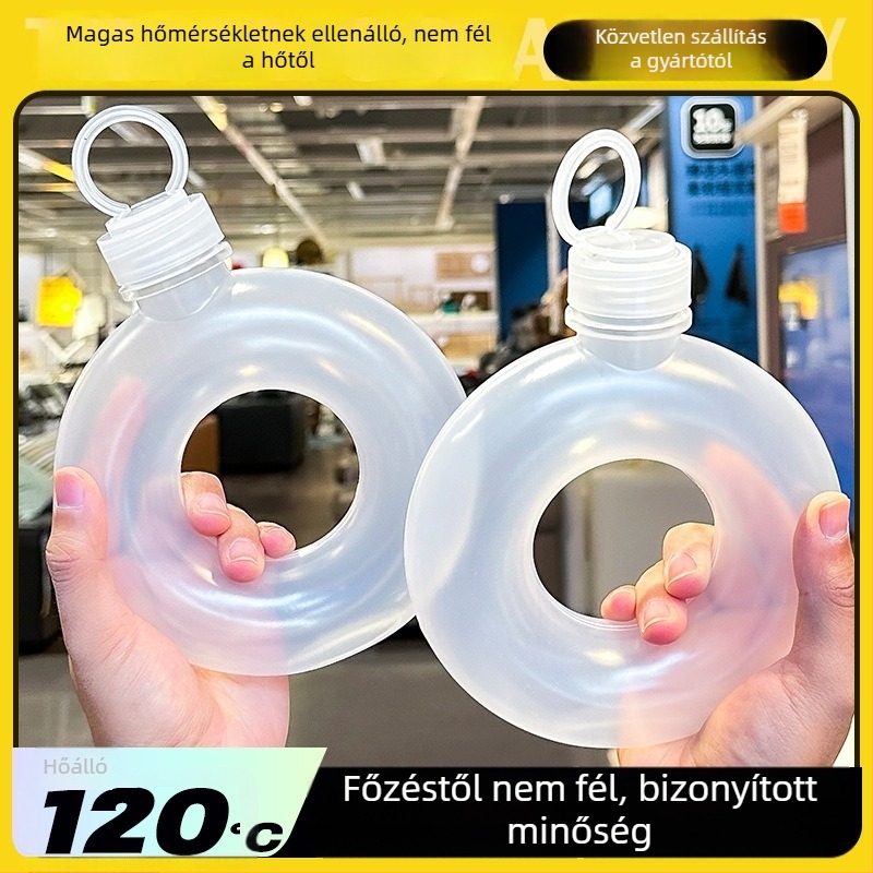 Magas hőmérsékletnek ellenálló matt tej-tea palack, széles nyílású, egyszer használatos műanyag palack