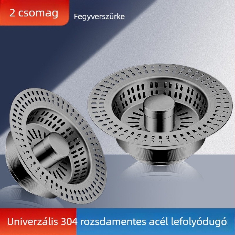 Réz mosogató szűrőháló pop-up maggal, lefolyó dugó kiegészítő, univerzális kompatibilitás