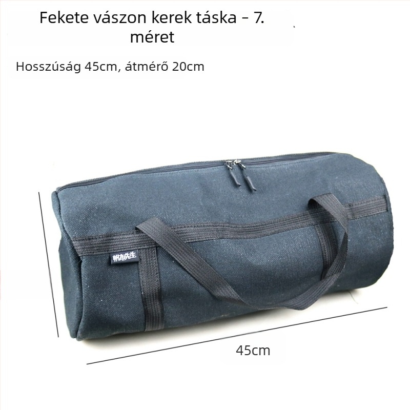 Megvastagított vászon szerszámtáska asztalosoknak, nagy kör alakú kézitáska