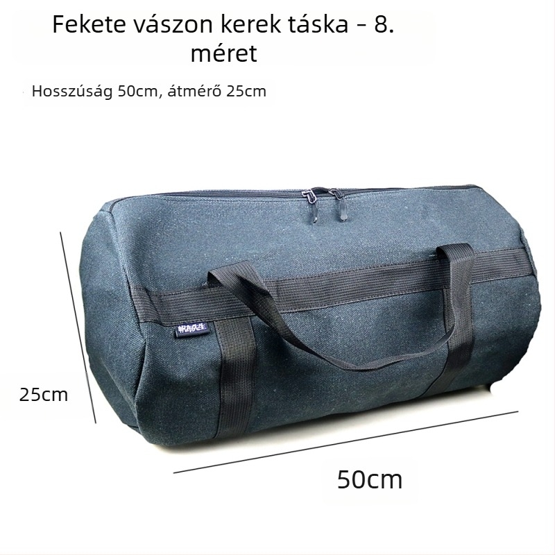 Megvastagított vászon szerszámtáska asztalosoknak, nagy kör alakú kézitáska