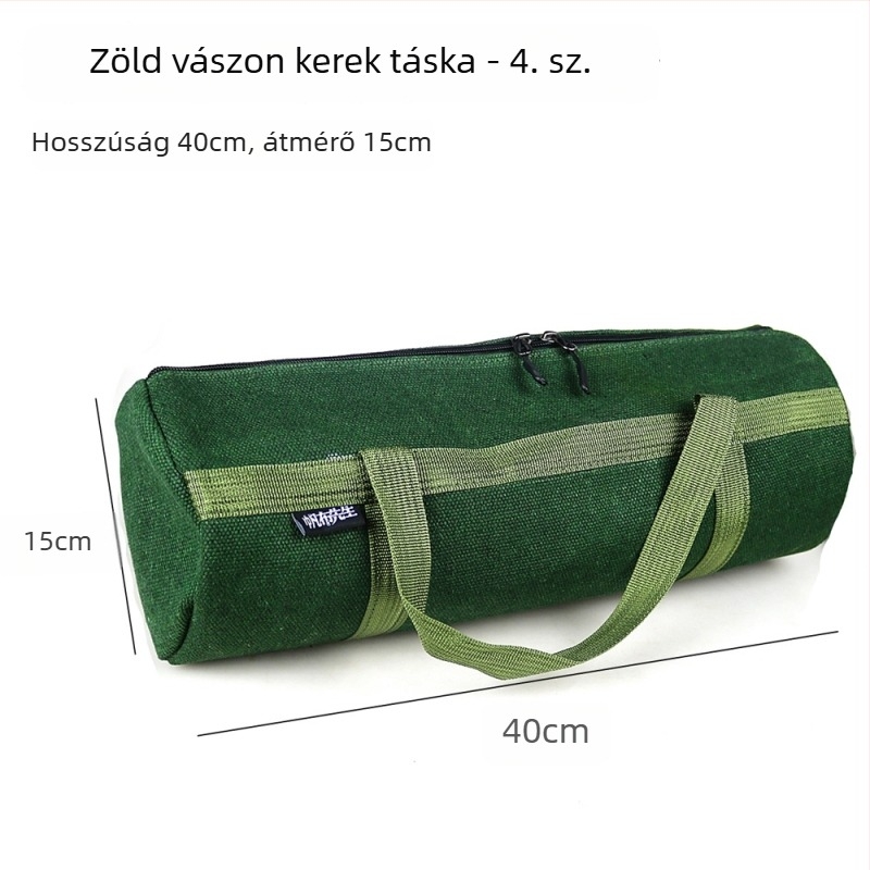 Megvastagított vászon szerszámtáska asztalosoknak, nagy kör alakú kézitáska