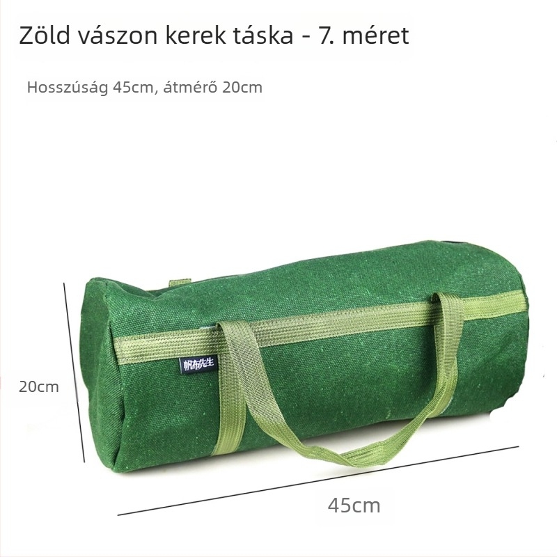 Megvastagított vászon szerszámtáska asztalosoknak, nagy kör alakú kézitáska