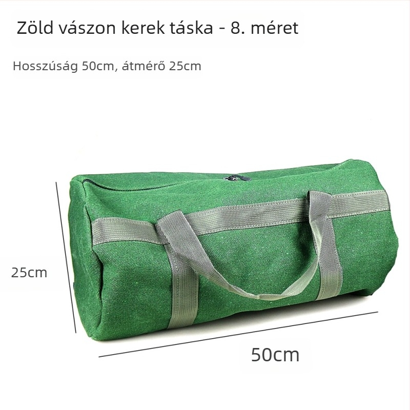 Megvastagított vászon szerszámtáska asztalosoknak, nagy kör alakú kézitáska