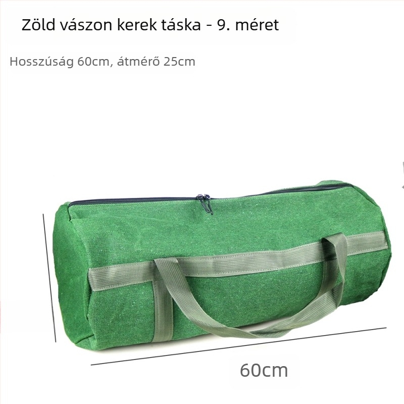 Megvastagított vászon szerszámtáska asztalosoknak, nagy kör alakú kézitáska