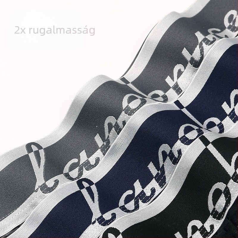 Férfi Ice Silk hálószövött alsónadrág, hálós mintázatú, középső derekú, légáteresztő, plusz méret