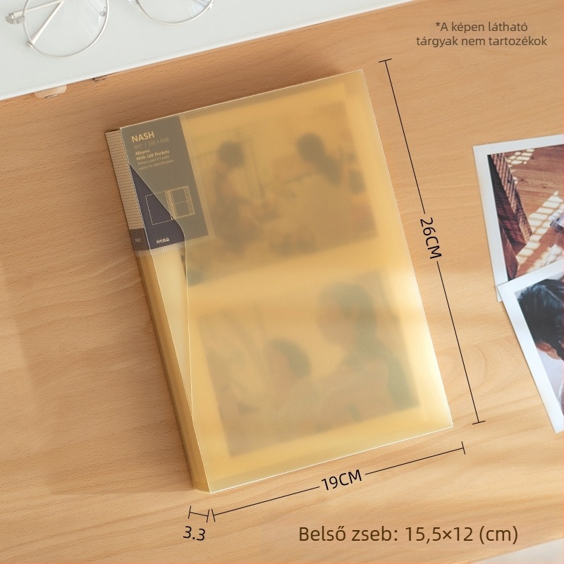 6 hüvelykes fotóalbum emlékekhez, 4-rácsos fotóoldalakkal, védőborítóval, kártyaalbum, nagy kapacitású családi akordeon-stílusú album