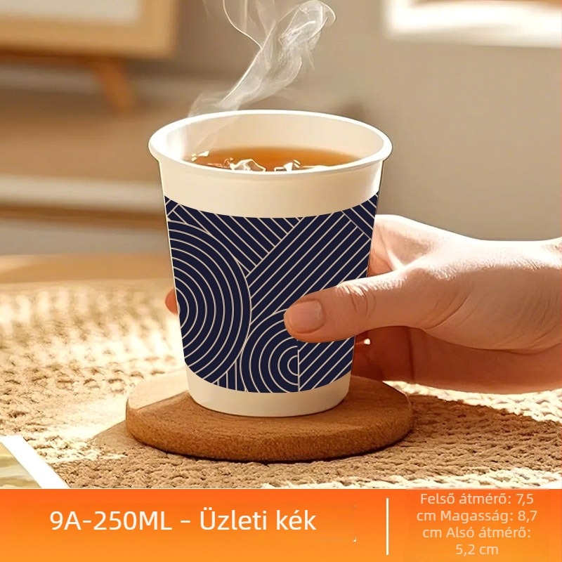 Egyszer használatos vastagfalú papírpohár 250 ml – otthonra és irodába, rajzfilm motívummal, egyedi nyomtatású promóciós pohár