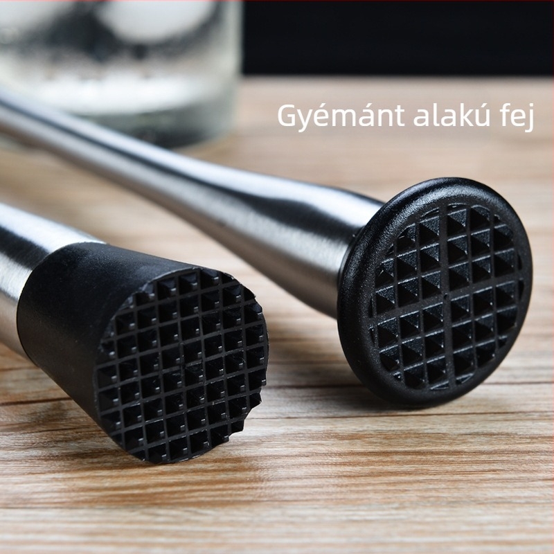 Qianghong 201 rozsdamentes acél ital készlet: jégkalapács, gyümölcsprés, citrom-tea prés, tej-tea shaker pohár