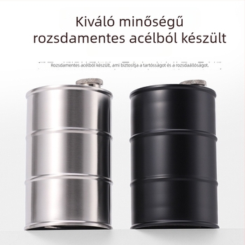 304 rozsdamentes acélból készült cilindrikus palack hordó alakú dizájnnal, nagy kapacitású