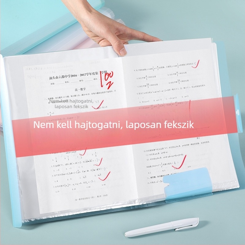Jerry Átlátszó tesztfüzet középiskolás diákok számára, 20/30/40 oldal, PP anyag