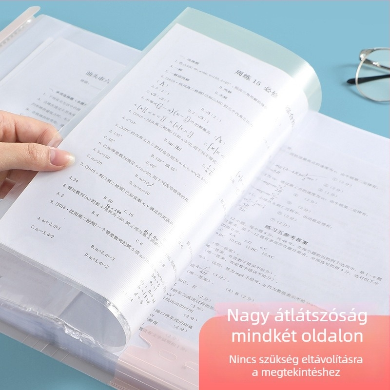 Jerry Átlátszó tesztfüzet középiskolás diákok számára, 20/30/40 oldal, PP anyag