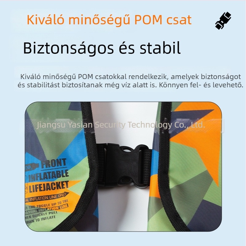 Automatikusan felfújható mentőmellény felnőttek számára, nagy úszóerővel, hajóra és járműre szerelhető, könnyű, hordozható túlélési mellény a horgászathoz