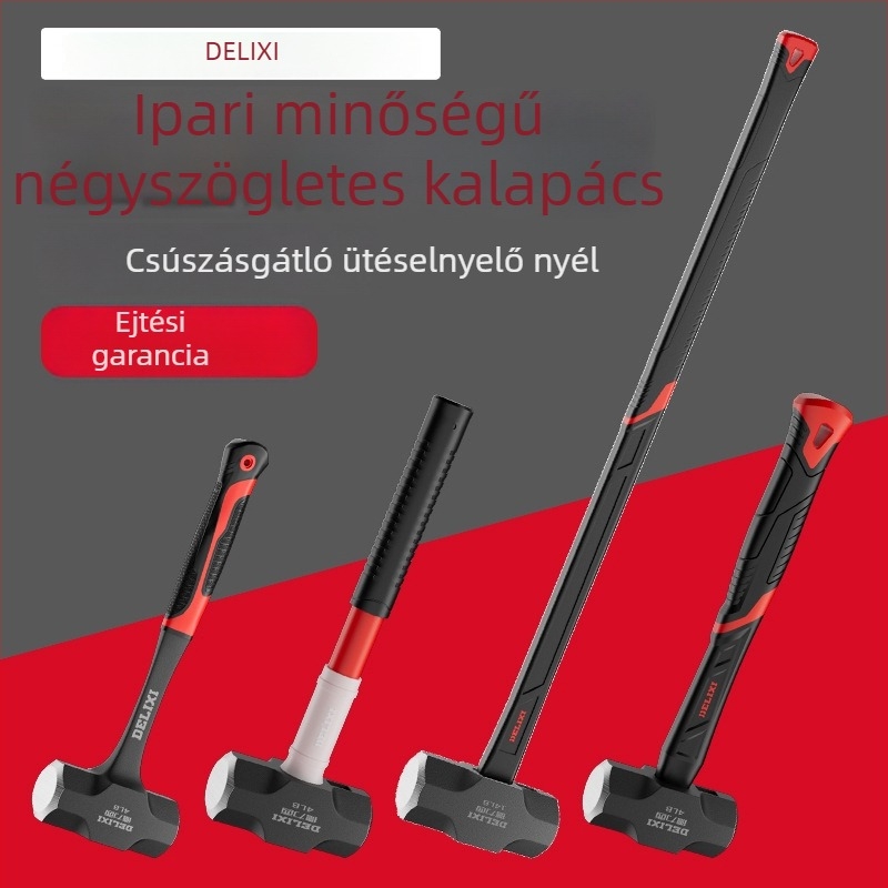 Delixi nyolcszögű kalapács, 4 lb nehéz kőműves kalapács