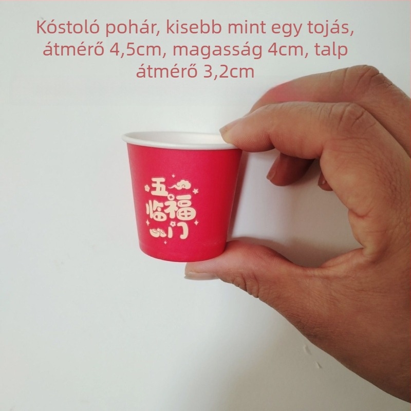 Mini papír kóstoló pohár, 30–50 ml, egyszer használatos