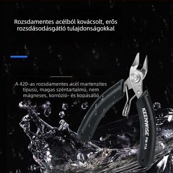Qingwei Mini kézműves csipesz: hegyes végű, kis méretű, rozsdamentes acél, görbe orrú, sík- és kerek szájú, rugóval