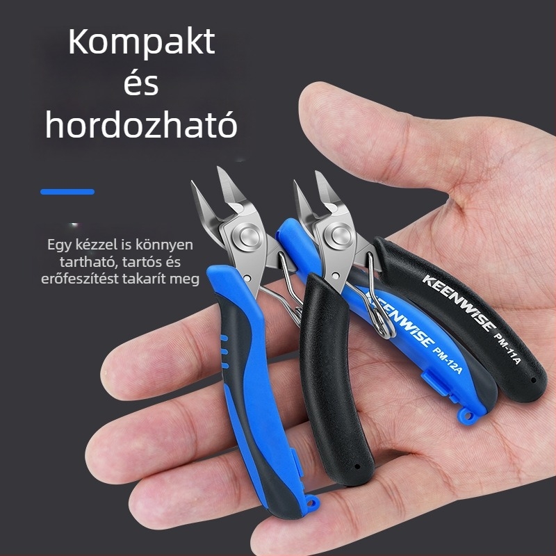 Qingwei Mini kézműves csipesz: hegyes végű, kis méretű, rozsdamentes acél, görbe orrú, sík- és kerek szájú, rugóval