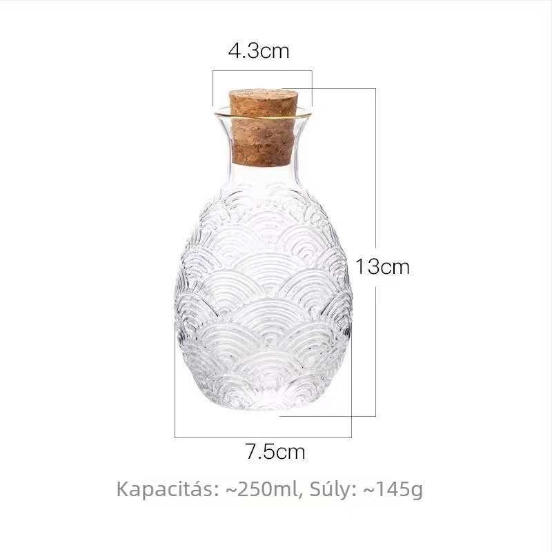 Kreatív üveg italos készlet, kis poharak, kínai stílus