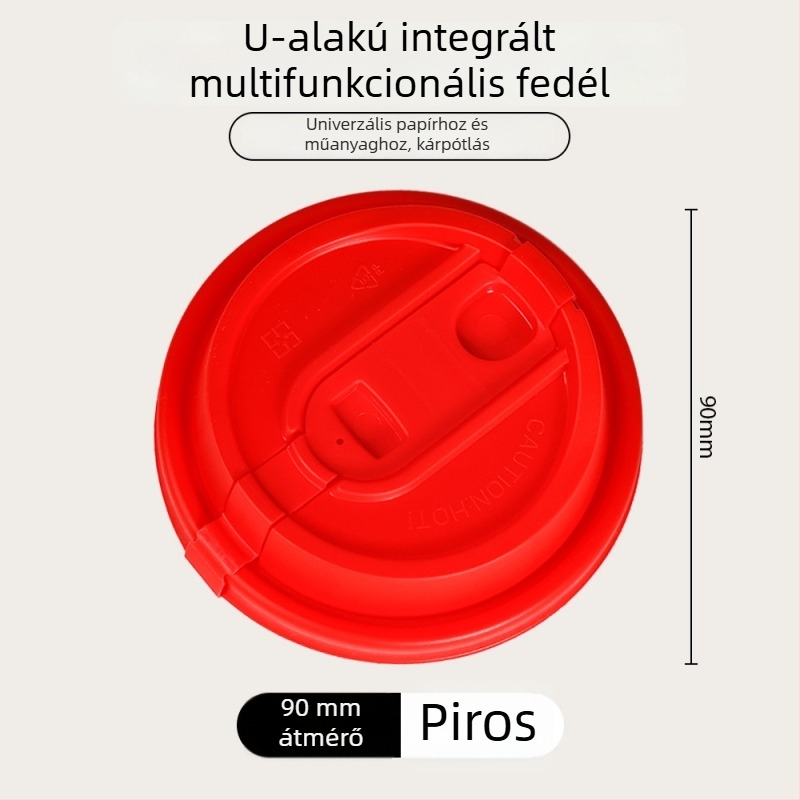 90 mm-es kávés pohárfedél, egyszer használatos, vastagított papír, forró italokhoz, szója tej és tejes tea, csomagoláshoz, Inst stílus