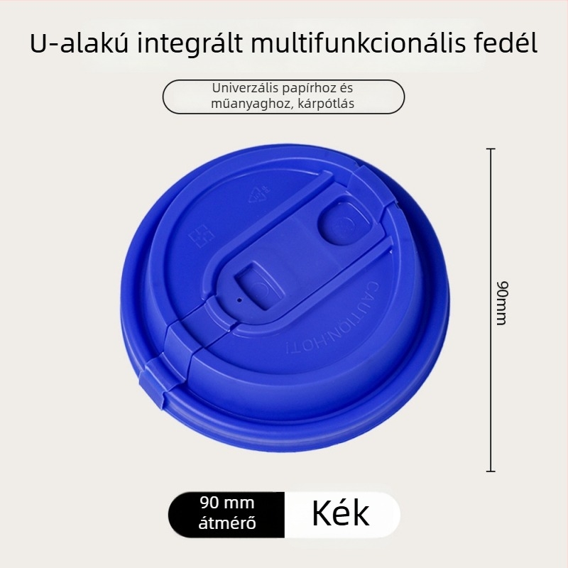 90 mm-es kávés pohárfedél, egyszer használatos, vastagított papír, forró italokhoz, szója tej és tejes tea, csomagoláshoz, Inst stílus