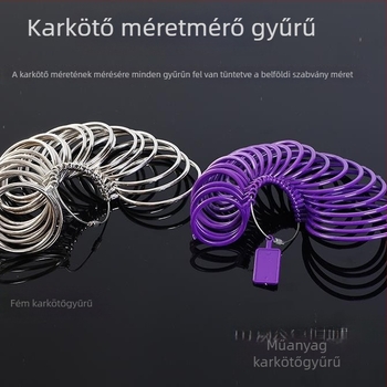 Karkötő méretének mérőeszköze a csuklókörmérethez, gyűrűméret mérő és próba viselés, körkörös forma korrekciós eszköze