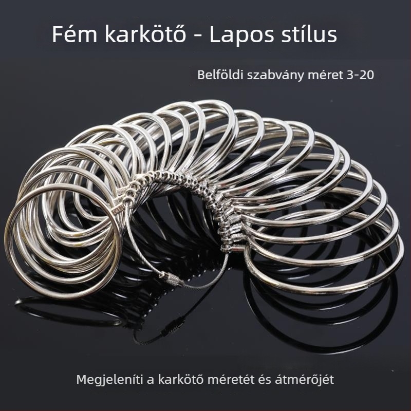 Karkötő méretének mérőeszköze a csuklókörmérethez, gyűrűméret mérő és próba viselés, körkörös forma korrekciós eszköze