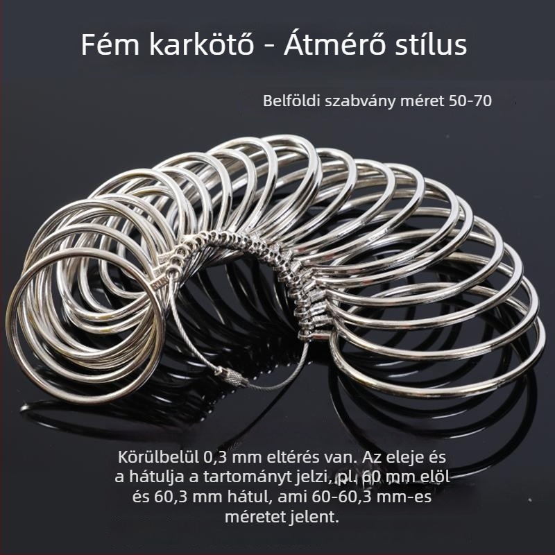 Karkötő méretének mérőeszköze a csuklókörmérethez, gyűrűméret mérő és próba viselés, körkörös forma korrekciós eszköze