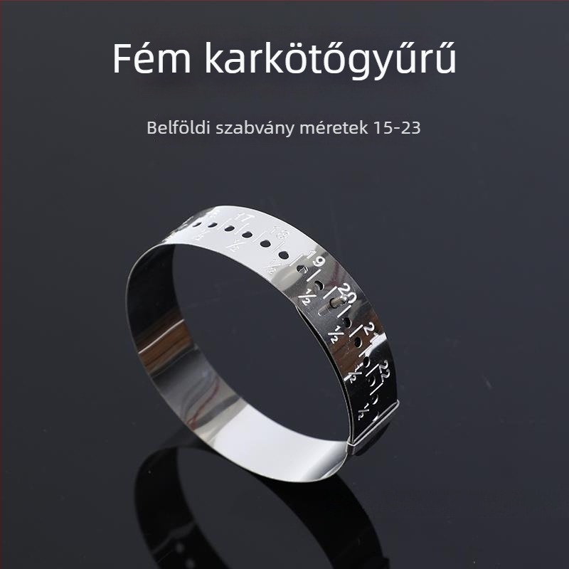 Karkötő méretének mérőeszköze a csuklókörmérethez, gyűrűméret mérő és próba viselés, körkörös forma korrekciós eszköze