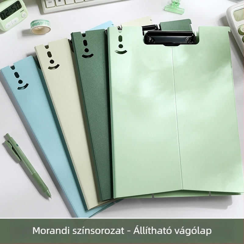 A4-es függőleges irattartó egy klippel, írófelülettel és vízálló bevonattal, értekezletekhez és vizsgákhoz