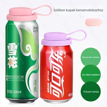 Szilikon italos doboz fedél szódához, sörhöz és kólához – szivárgásmentes, logó nyomható